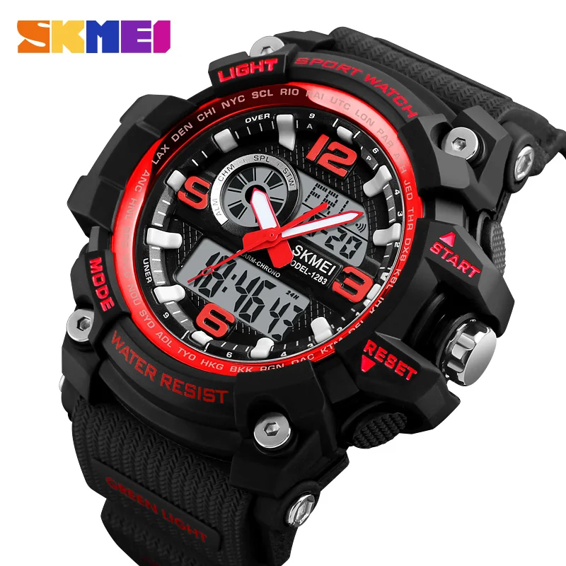 Skmei Military 5bar Witerproof Digital Watches Top Brand Luxury Sport Watch Men Dual Display Wristwatches Relogio Masculino