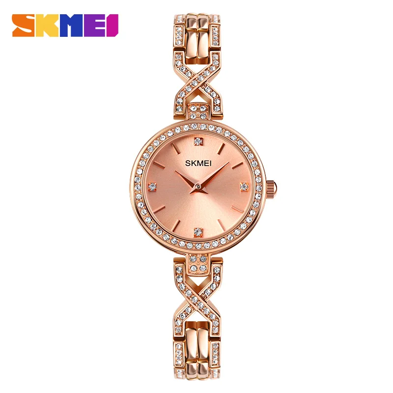 Skmei romantický štýl Japan Japan Quartz Movement Ženy hodinky módne elegantné náramkové hodinky pre dámu ženská dievčenská hodina relogio feminino