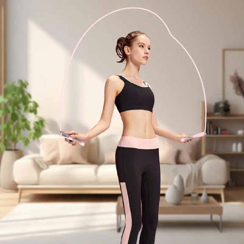 Skokové laná pre fitness preskočenie lana Workout s švihom s pultom nastaviteľné rýchlostné lano domáce telocvične vybavenie digitálne švihavé lano