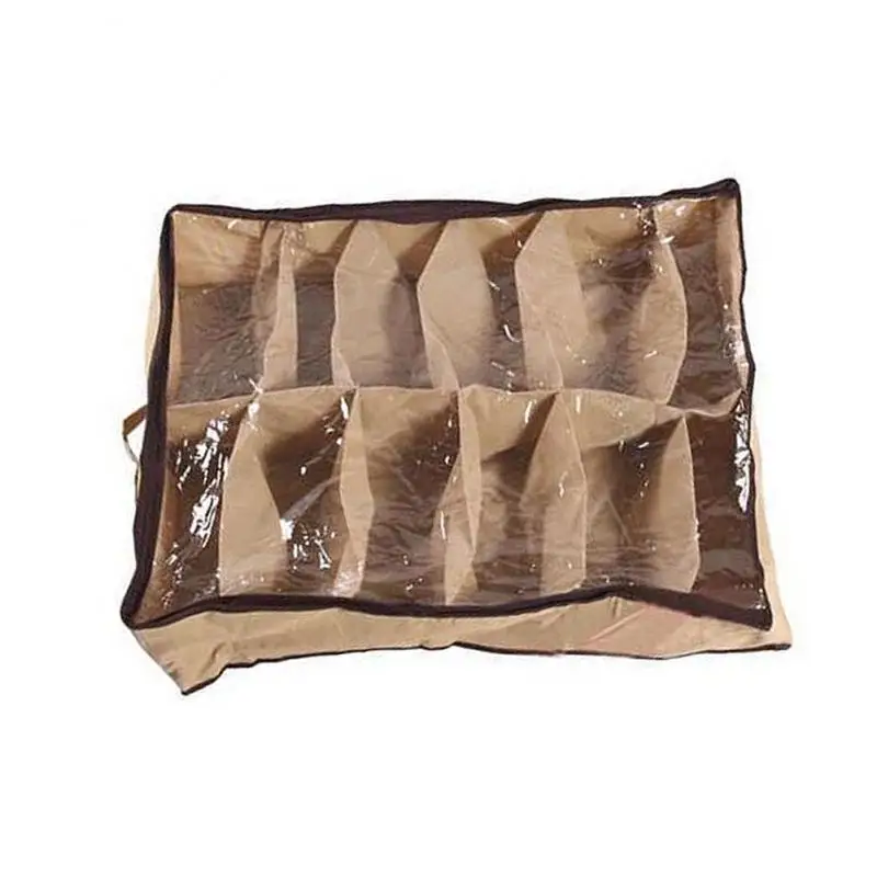 Skrinka na topánky inovatívny organizátor držiak na skrinku pod posteľou skrinka na prach odolné v oblasti prachu 12 puzdier na obuv SKLADU