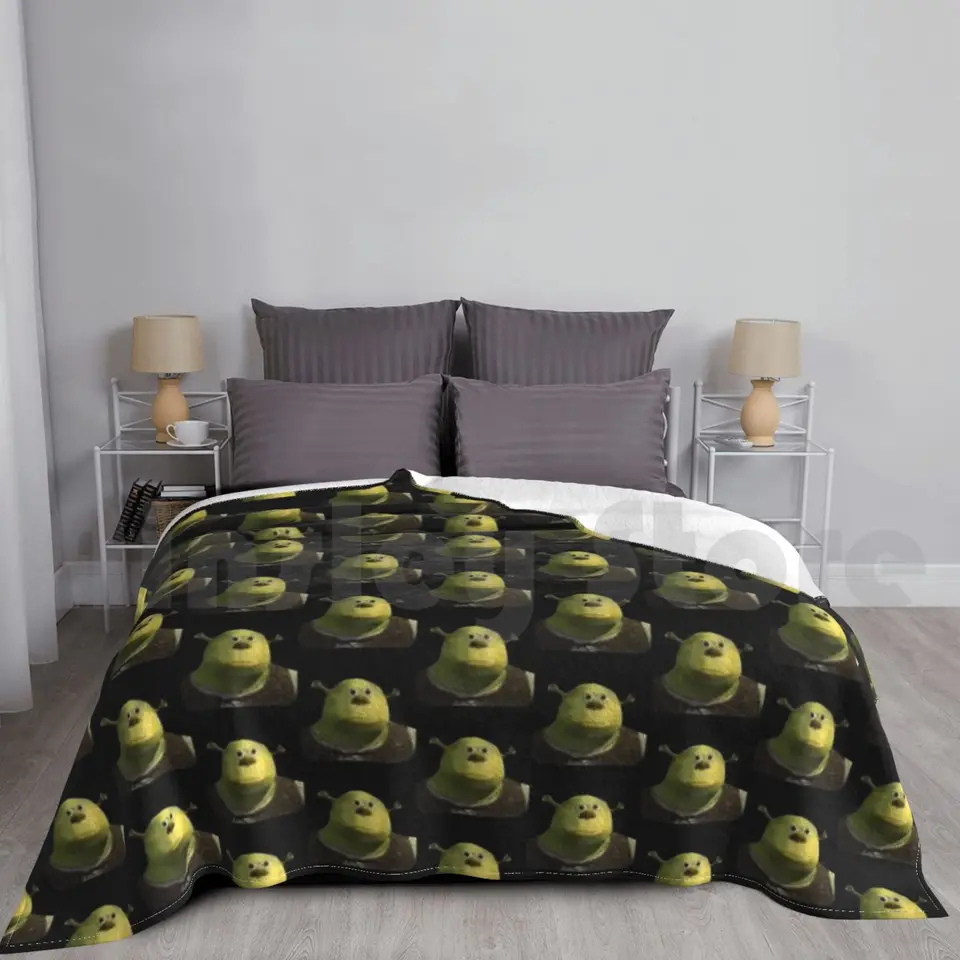 Skrinka prikrývka pre pohovku cestovanie postele zelená sully monster meme vtipná kreslená postava morfové tváre uši shrek