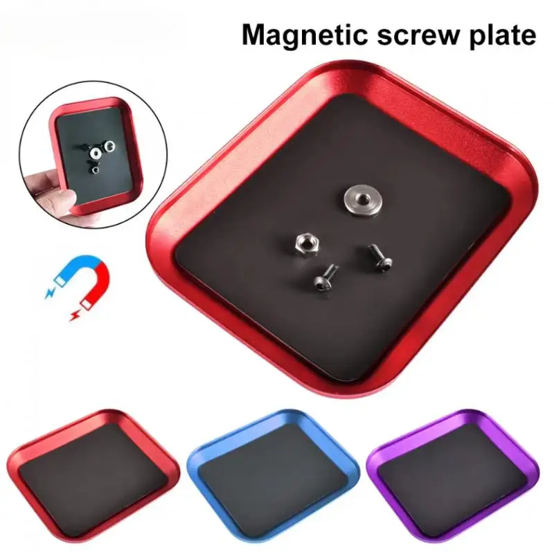 Skrutkovač s magnetickou podložkou hliníkovou zliatinou magnetových skrutiek Disk Skladovacia doska pre RC Lietadlo auto opravárenský nástroj Magnetic