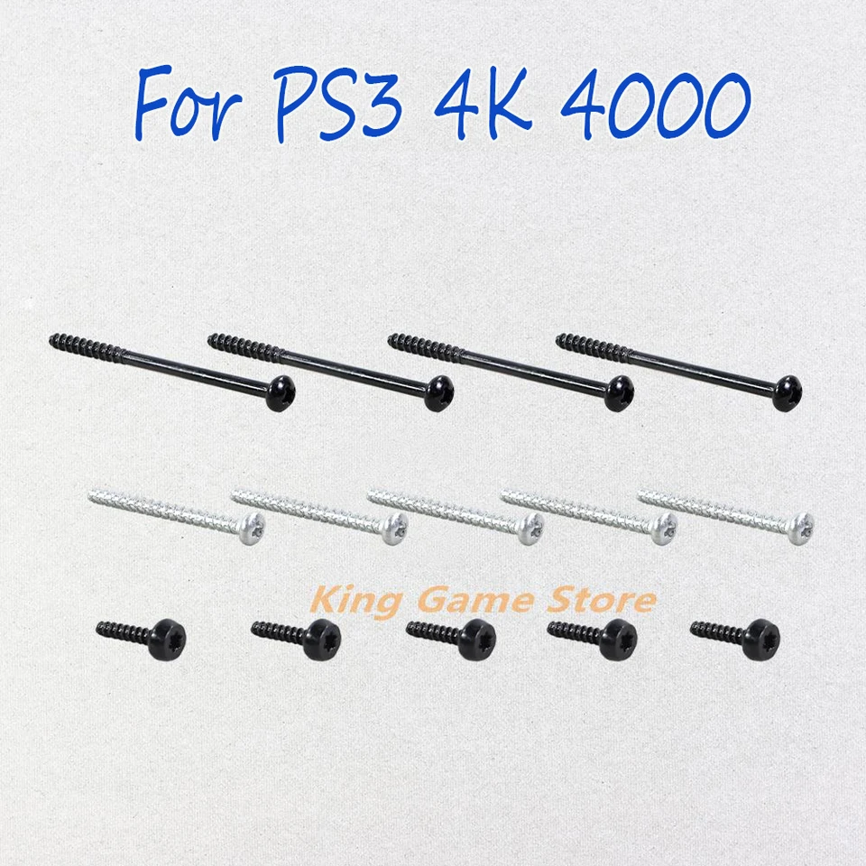Skrutky 1set/šarže pre Sony PlayStation 3 PS3 Super Slim Cech-4000 skrutky krytu krytu pre PS3 4000 4K Opravy konzoly