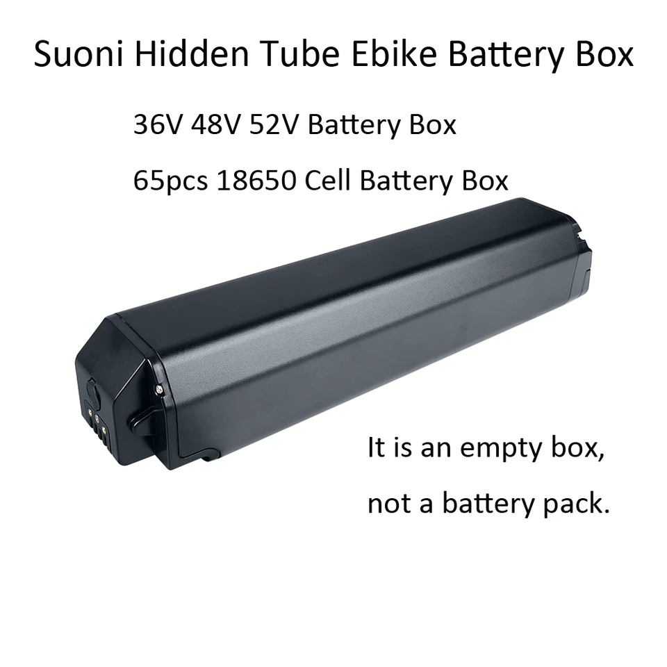 Skrytá batéria skrytej trubice, rám Dengfu, prázdna puzdro na batériu Ebike, držiak buniek 18650, 36 V, 48 V, 52V, 65ks