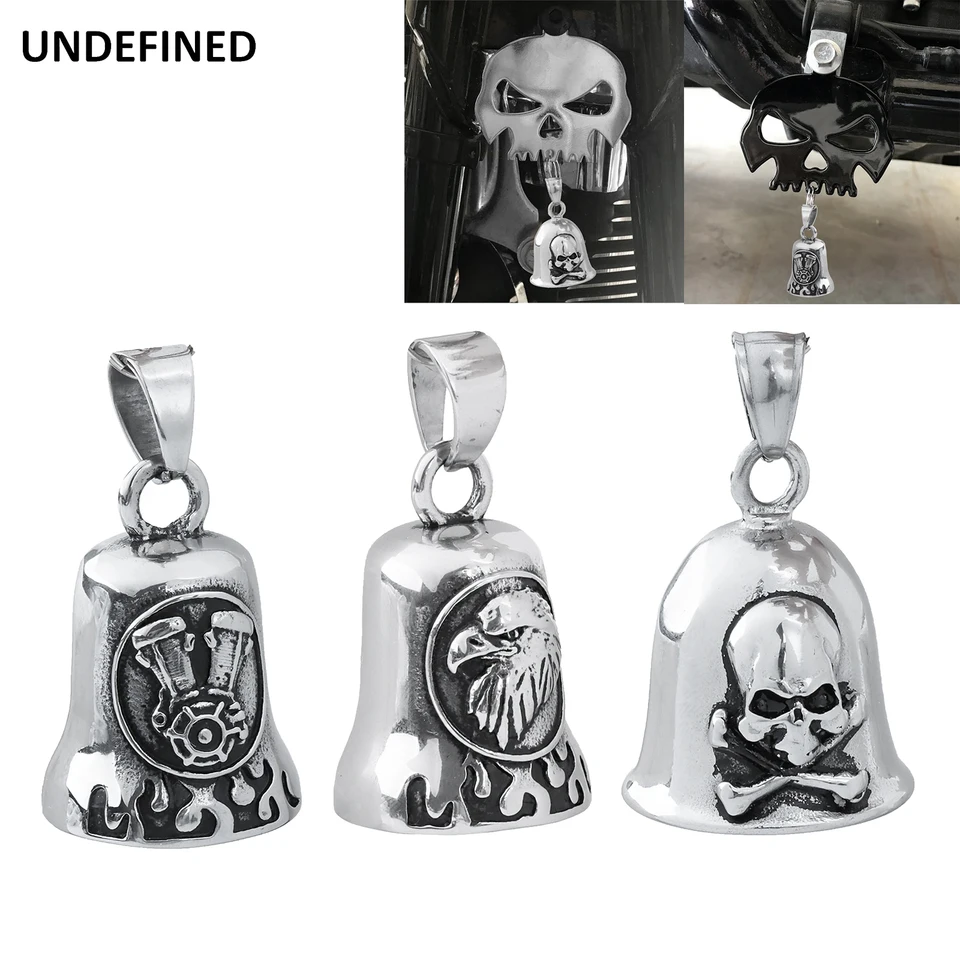 Skull Eagle Motocykel zvonček z nerezs oceľ cool cyklistov bedlter pre harley indický šéf Dyna Softail Fatboy Bobber Universal