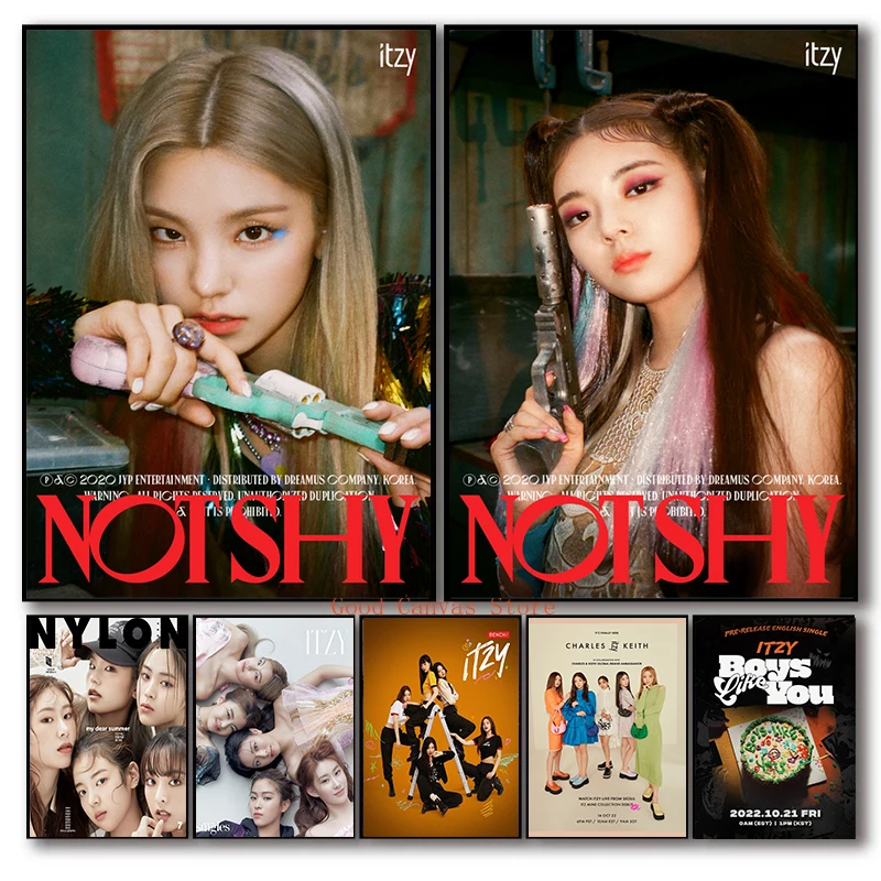 Skupina KPOP Itzy Kórejské dievčatá spevák plagáty Life Photo Canvas maľba hd tlač moderné nástenné umenie pre izbu domáci dekora