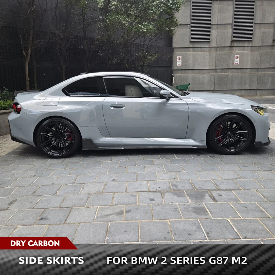 Skupiny bočných sukní automobilov BWM 2 Series G87 M2 Coupe 2022Up Prepreg SUCHU SUCHÉHO ZÁKLADNÉHO FIBRE STRANA STRÁNKA PRÍSLUŠENSTVA PLATNÉHO PLATKA