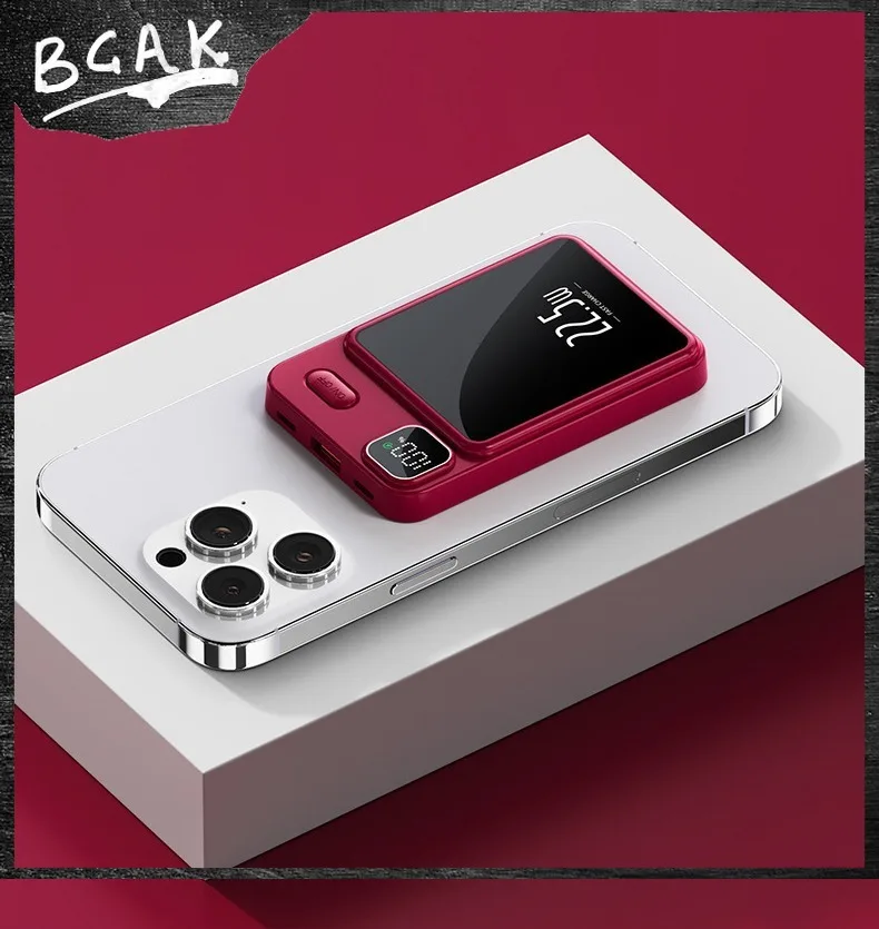 Skutočná kapacita BCAK 20000 mAh 10000 mAh 22,5 W Super rýchla magnetizácia Power banka Magsafe Wireless nabíjanie telefónu Mobile Power Darček