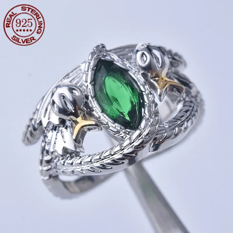 Skutočné 925 Sterling Silver Aragorn Rings of Barahir LotR Wedding Ring for Men Film Fan Jewelry