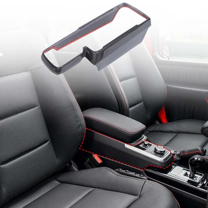 Skutočné karbonové vlákno lakťové lakťové lakťové lakťové krabičky Základný obal na obloženie rámu pre Mercedes Benz G Class W463 2012-2018 Automatické interiérové ​​príslušenstvo