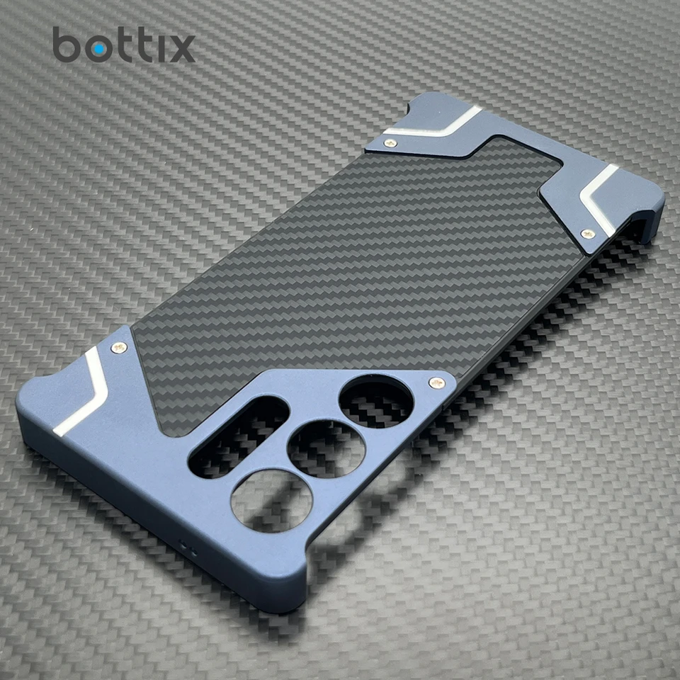 Skutočné puzdro na uhlíkové vlákno pre Galaxy S25 Ultra-Metal Arnor Cover S25 U bezrámový nárazový odolný fond zabudovaný neviditeľný magnetický jadro