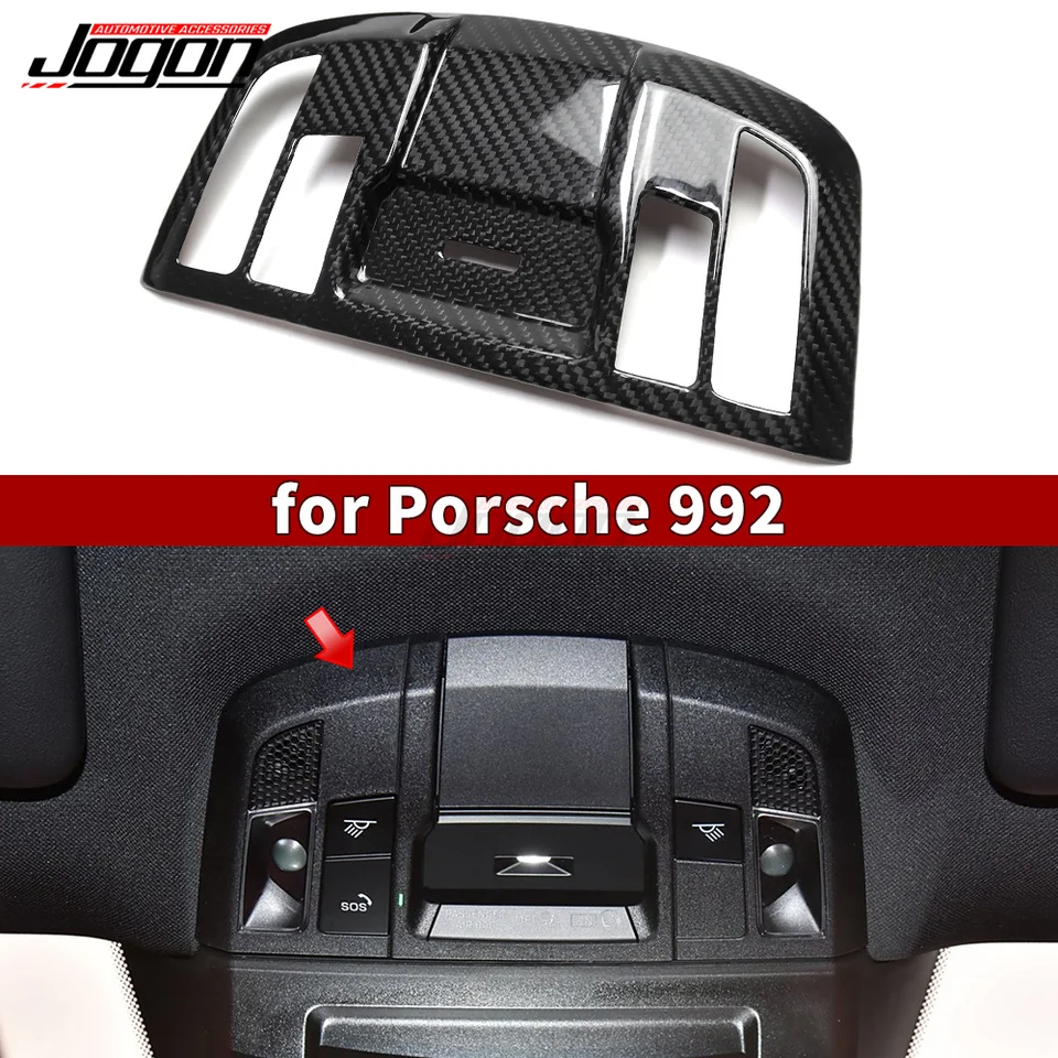 Skutočné uhlíkové vlákna nadzemné strechy na čítanie svetla Light Light Tink pre Porsche 911 992 Targa Carrera Turbo Carrera 2020 -2024
