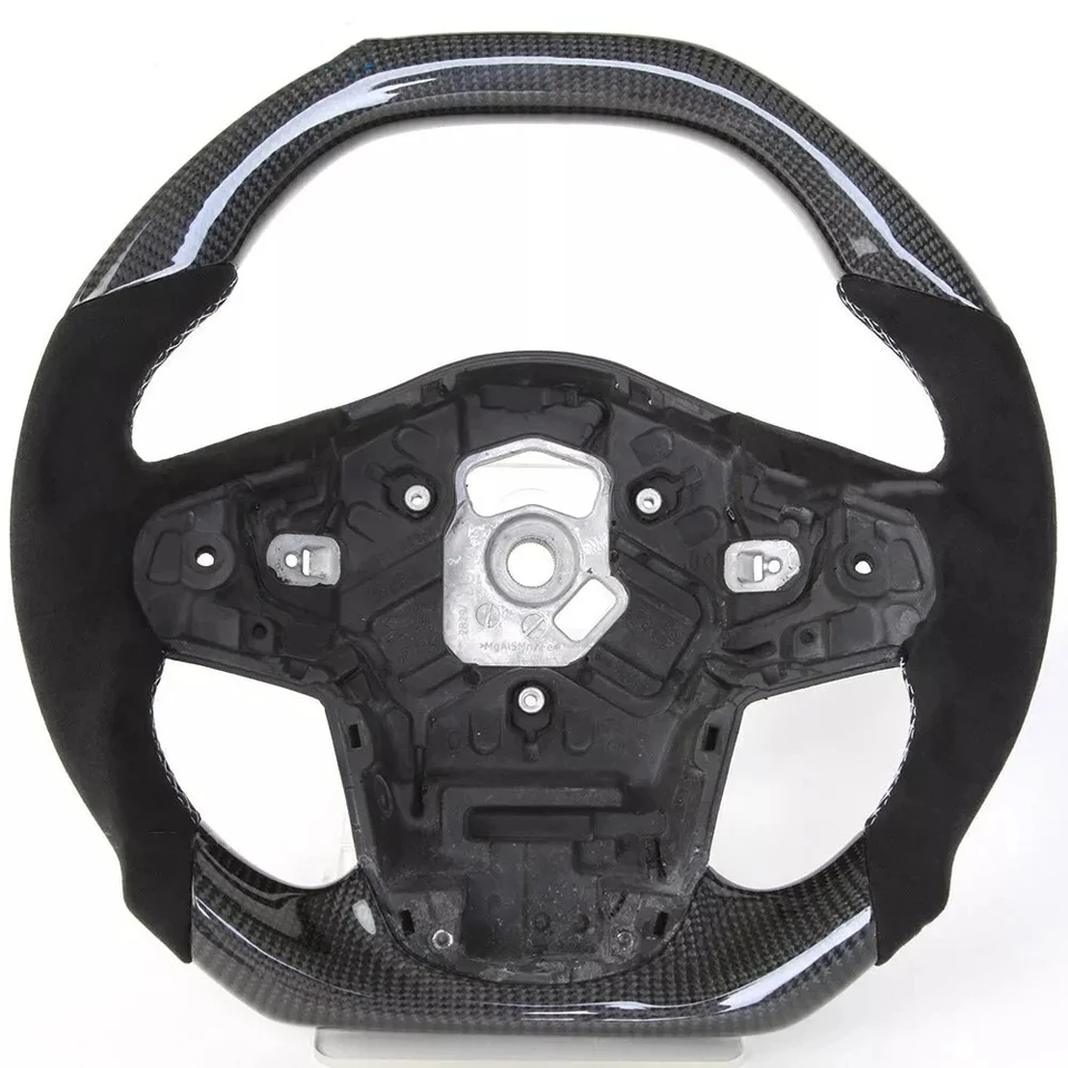 Skutočné uhlíkové vlákno plochý volant pre Toyota Gr supra A90 MK5 2020+ Sport Racing Wheel Alcantara 100% testované dobre
