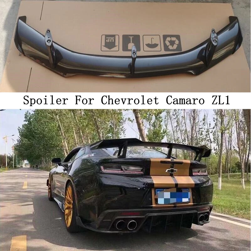 Skutočný spoiler z uhlíkových vlákien pre Chevrolet Camaro ZL1 2016 2017 2018 2019 2020 2021 2022 Vysoko kvalitné spojlery zadného krídla kmeňa na pery