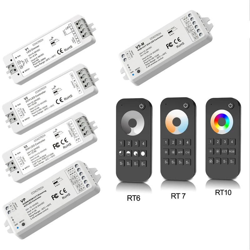 SkyDance RGBCCT/RGBW/RGB/CCT/CCT/LED RF RF RF 2,4G RODICKÝ OVERÁTOR DC12V-24V