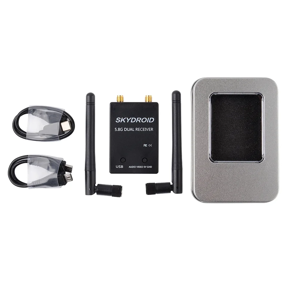 SkyDroid 5.8 GHz 150 C Smartphone FPV prijímač True Diversity UVC OTG pre Android Tablet PC VR Systém náhlavných súprav RC Dron