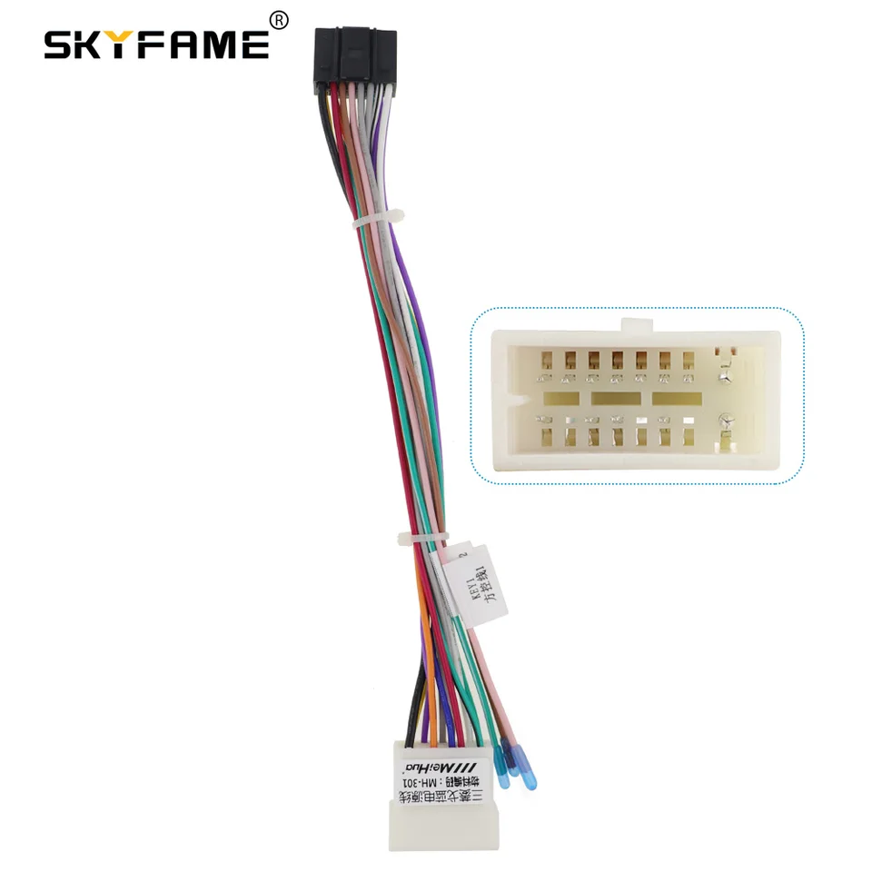Skyfame 16pin auto stereofónny kábel pre drôty