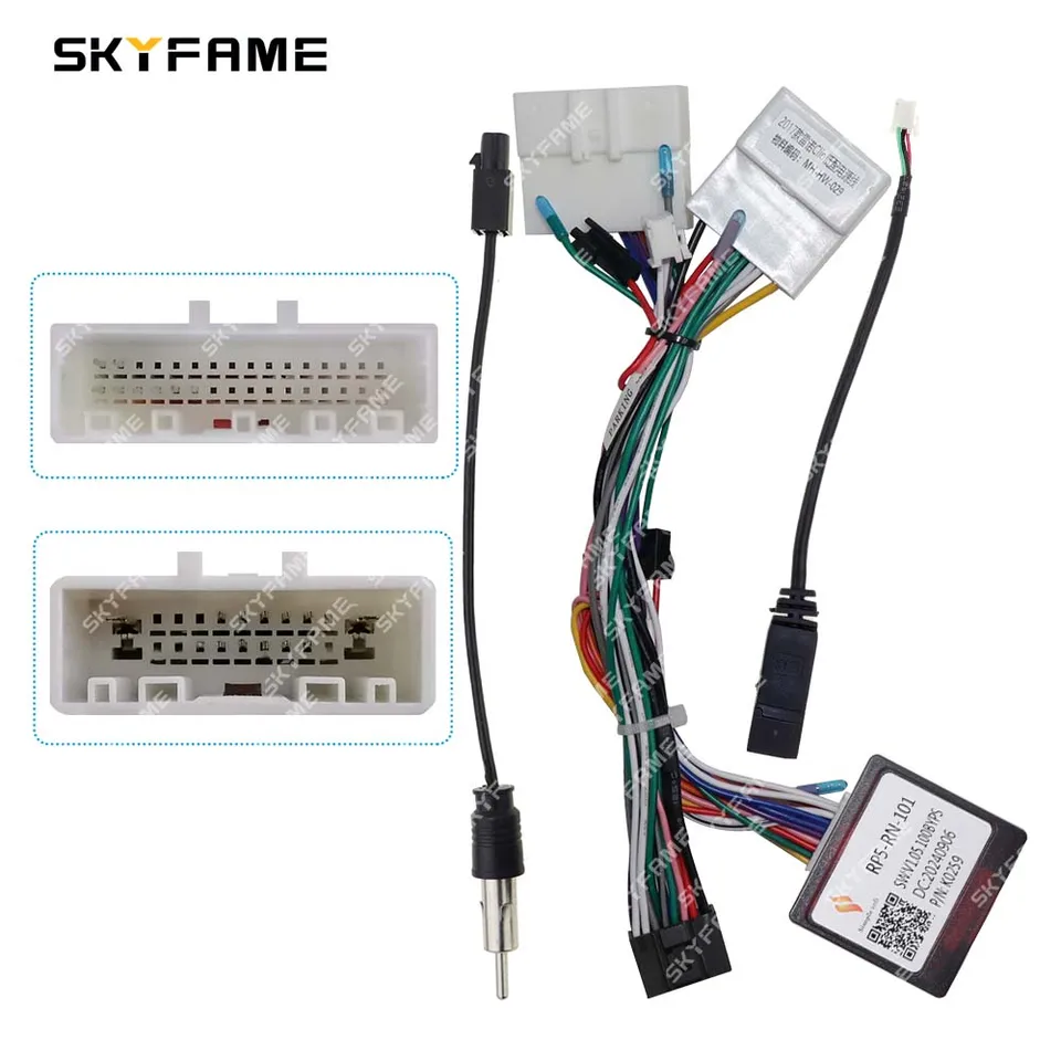 SkyFame CAR 16PIN káblového zväzku adaptéra Canbus Box Decoder pre Renault Captur Clio 4 Opel Vivaro B RP5-RN-101