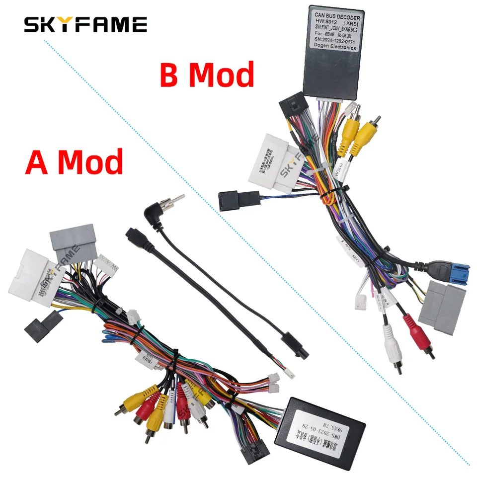 SkyFame CAR 16PIN káblového zväzku adaptéra Canbus Box Decode Android Radio Power Cabler pre Dodge Journey Fiat Freemont Leap