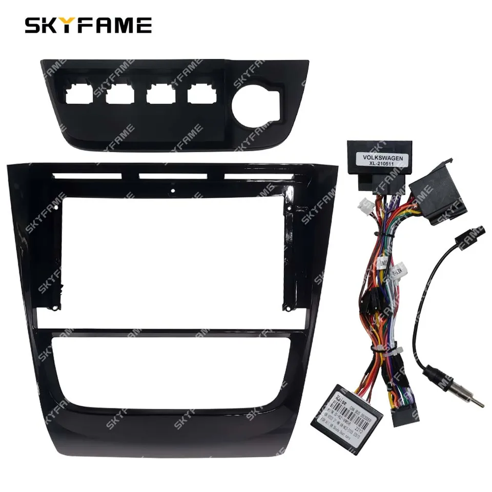 SkyFame Car Frame Fascia Adapter Canbus Box Decoder Android Radio Dash Panel Panel Kit pre Volkswagen Gol G5 Saveiro Voyage