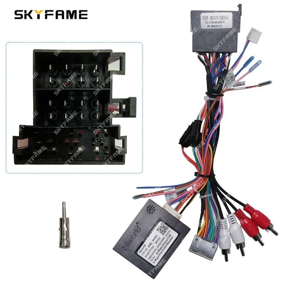 SkyFame Car Weding Bedrová adaptér Canbus Box Decoder Android Radio Power Cable pre Fiat Ducato Doblo 500 Panda Fiorino FTF1.20