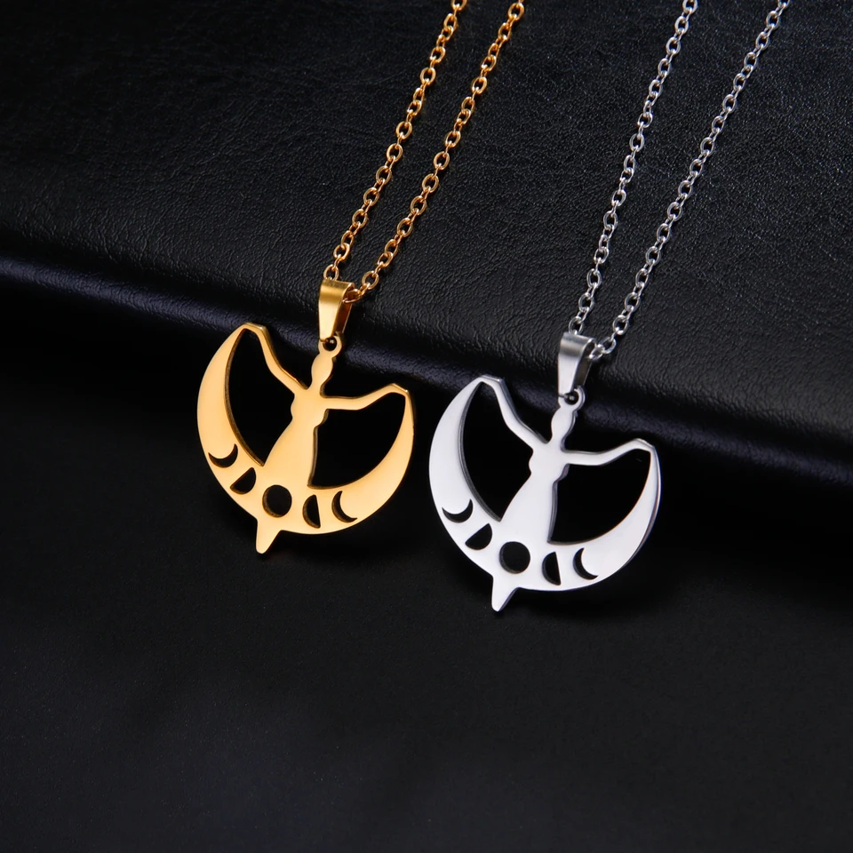 Skyrim Moon Goddess Prívesok Náhrdelník z nehrdzavejúcej ocele Vintage amulet Dámsky náhrdelník šperky 2025 nový