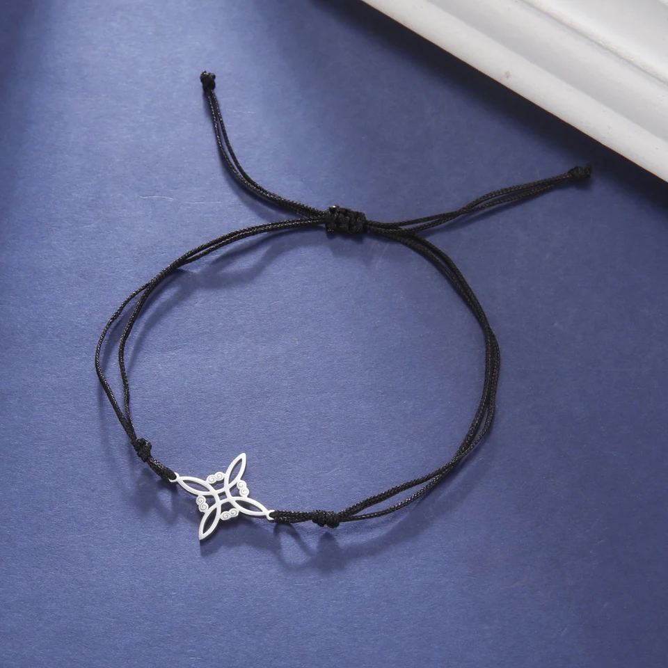 Skyrim z nehrdzavejúcej ocele čarodejnícky uzol prívesok Náramok pre ženy Men muž Jade lano náramky Wicca čarodejníctvo amulet