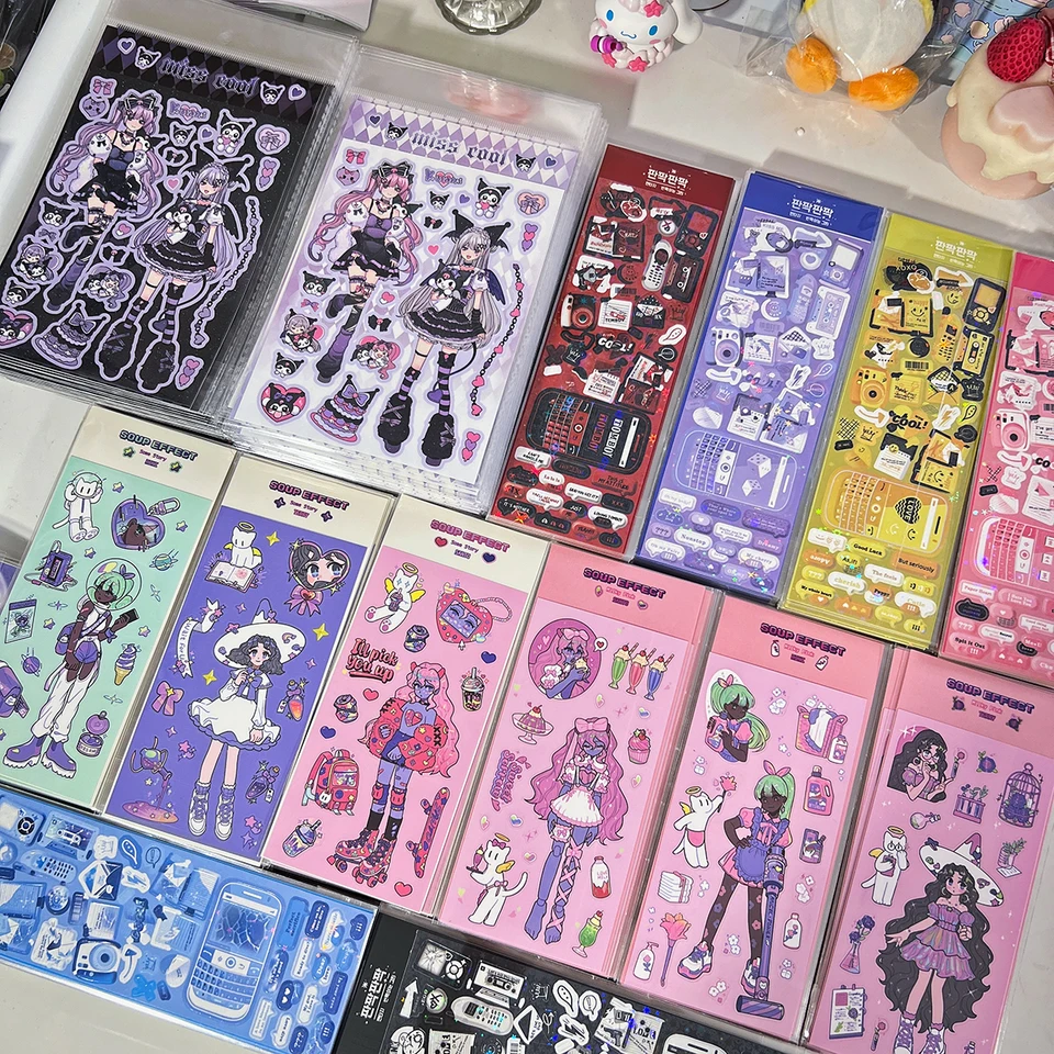 Skysonic Sweet Cool Series Decor Stickers Idol Card Album Scrapbooking Nálepka Kórejská agenda Pan JJ Dialóg