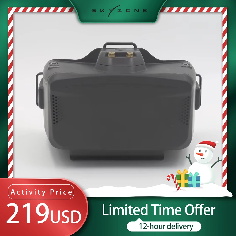 SkyZone Cobra X V4 Box Style 5.8GHz 48 CHLASTVIEW STESTERVIEW HLAVY Tracker 1280X720 DVR FPV GOGGLES