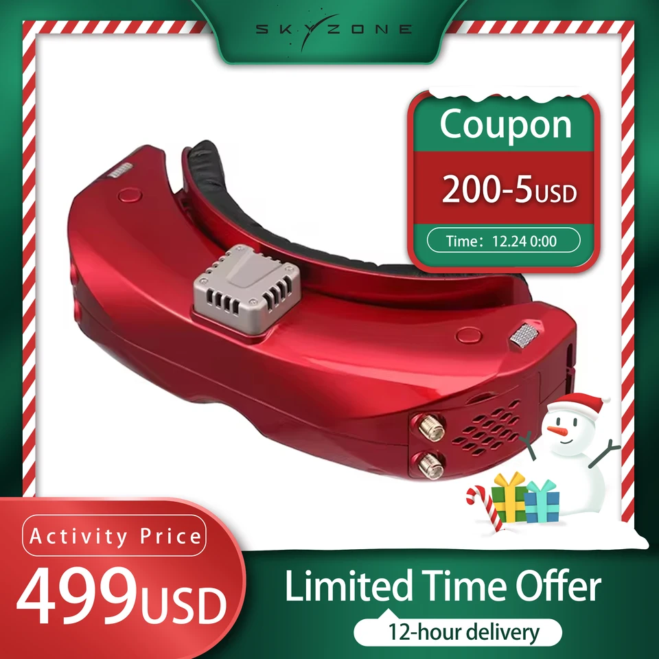 SkyZone Sky04x Pro OLED 5.8G 48CH 1920X1080 VENTILÁTOR DVR FPV FPV GOGGLES VENTILÁR HLAVY TRACKER PRE RC RACING RACING DRON