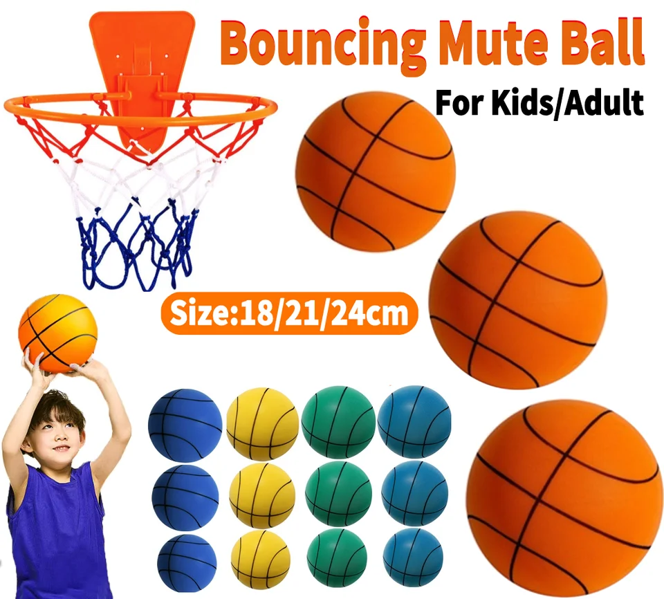 Skákacie mlčanlivé gule 18/11/222 cm tiché penové basketbal v interiéri tichého lopty Pat basketbal tiché batoľa hračky Air Bounce basketbal