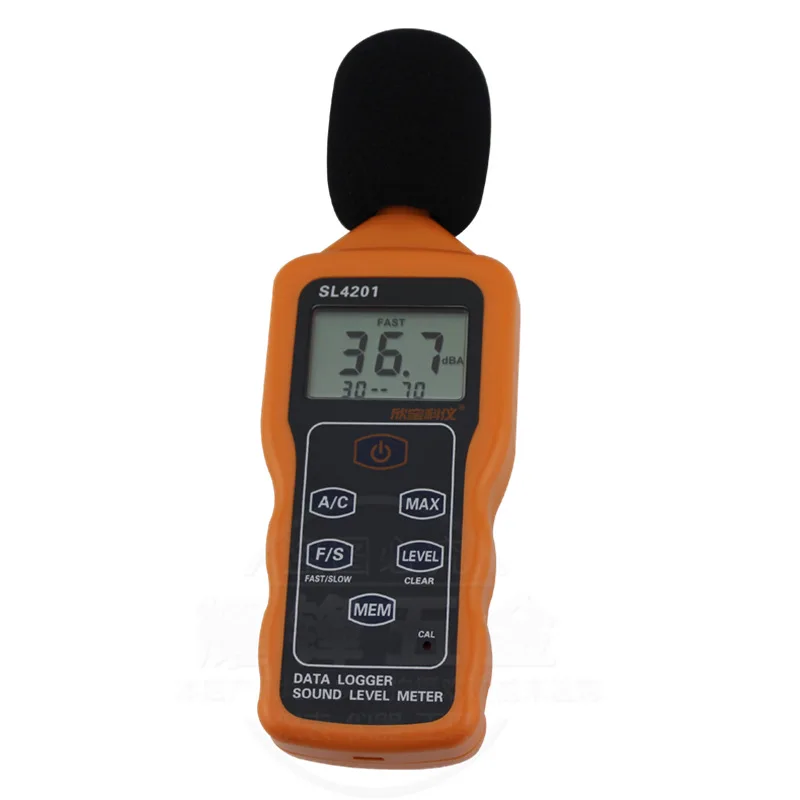 SL4200 Prenosný LCD Digitálny zvukový merač zvukového meracieho meracieho prístroja DB decibel decibelmeter monitorovací logger tester