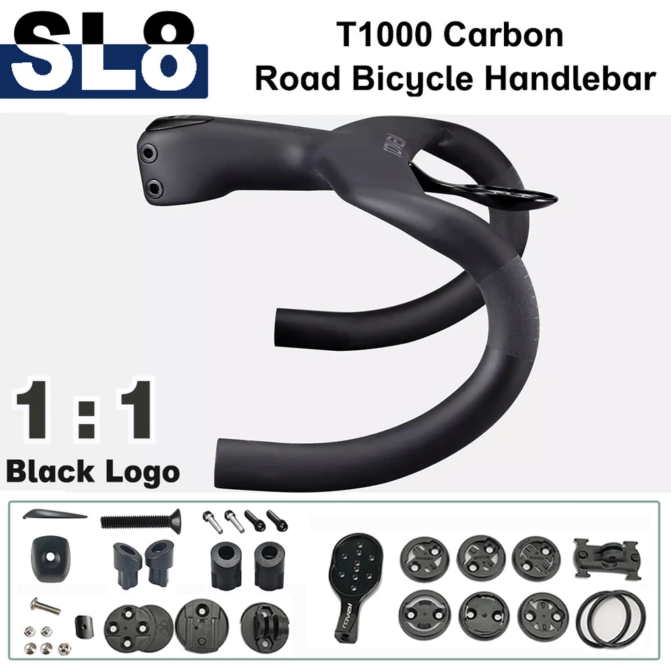 SL8 1: 1 T1000 Full Carbon Road Rundiny Čierne logo Interný kábel integrovaný kokpit Di2 Road Road Runchcar Časti bicykel