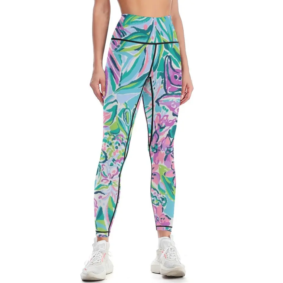 sladká voda kvetinové legíny športové leggingy leggingy sexy žena cvičenie šortky dámske legíny