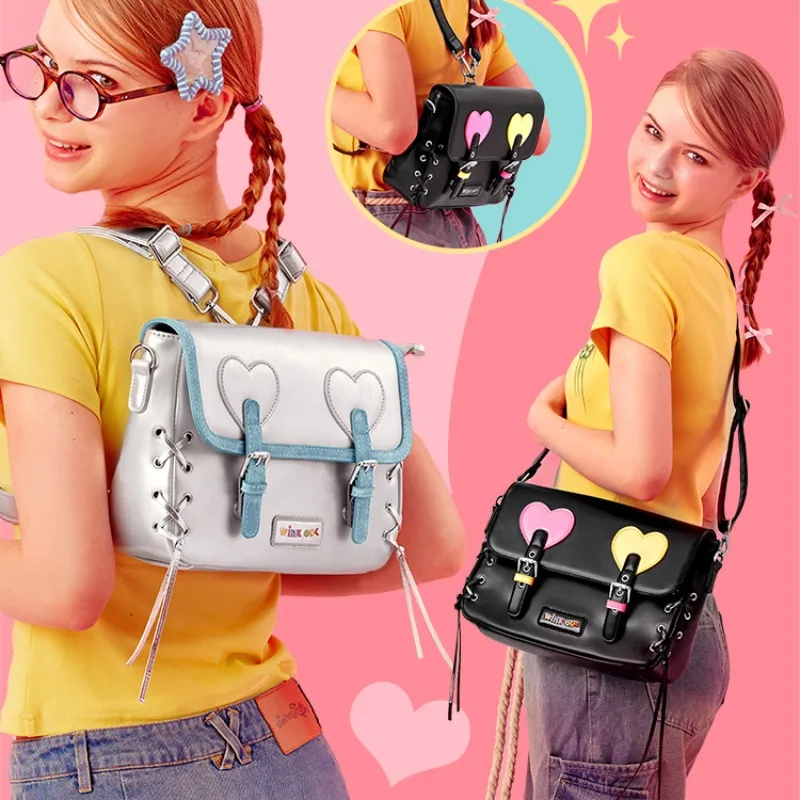 Sladké dospievajúce dievčatá batohy Chic Autumn Design Pu School Bag Japanese Cute All Match Rucksnack сумка Bolsa Mjer