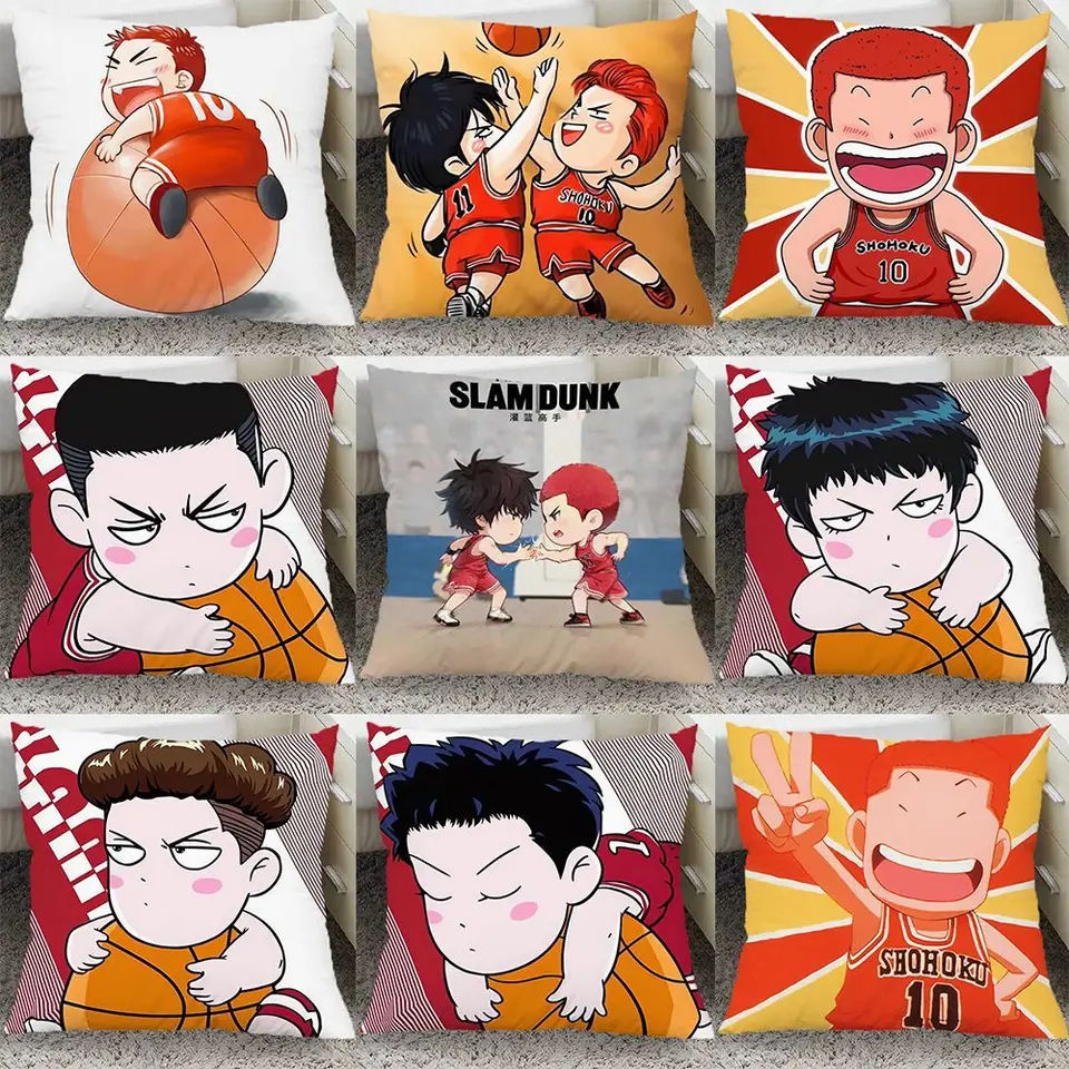 Slam Dunk Cartoon vankúš Sakuragi hanamichi rukawa kaede periférne dvojrozmerné animačné vankúš