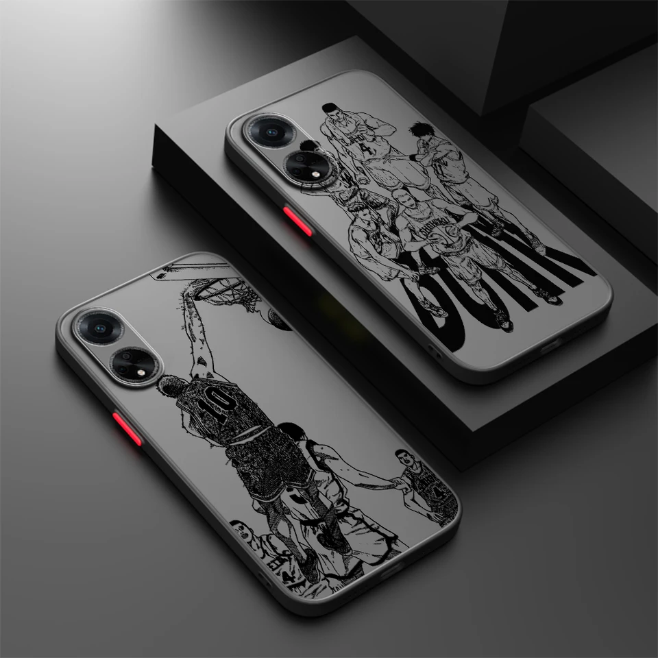 Slam Dunk Popular Anime Art Frosted Lasting pre OPPO X5 X3 A54S A5 A94 A16 A53S A57 A74 A72 A96 A98 A98 A78 5G Soft Soft Phone Case
