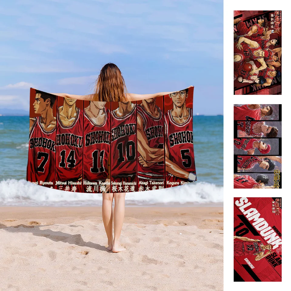 Slam Dunk Towel Microfliber Plážová uterák Absorbent rýchle suché mäkké jogu plavecké letovisko horolezecké uterák