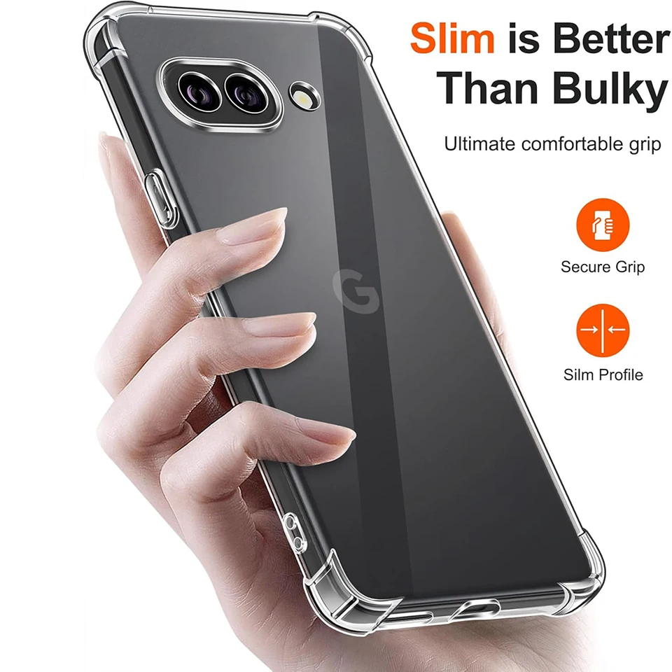 Slamproof Silikone Soft Case pre Google Pixel 9a 9 8 8a 7a Pro XL Ultra tenký zadný kryt pre Google 9 A XL Proxl Clear Shell