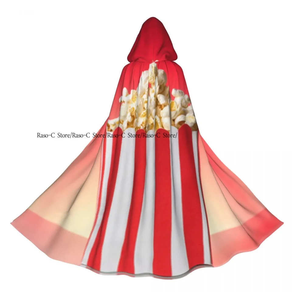 Slaný popcorn v krabici s kapucňou plášťový polyester unisex čarodejnícka čarodejnica Cape Kostým príslušenstvo