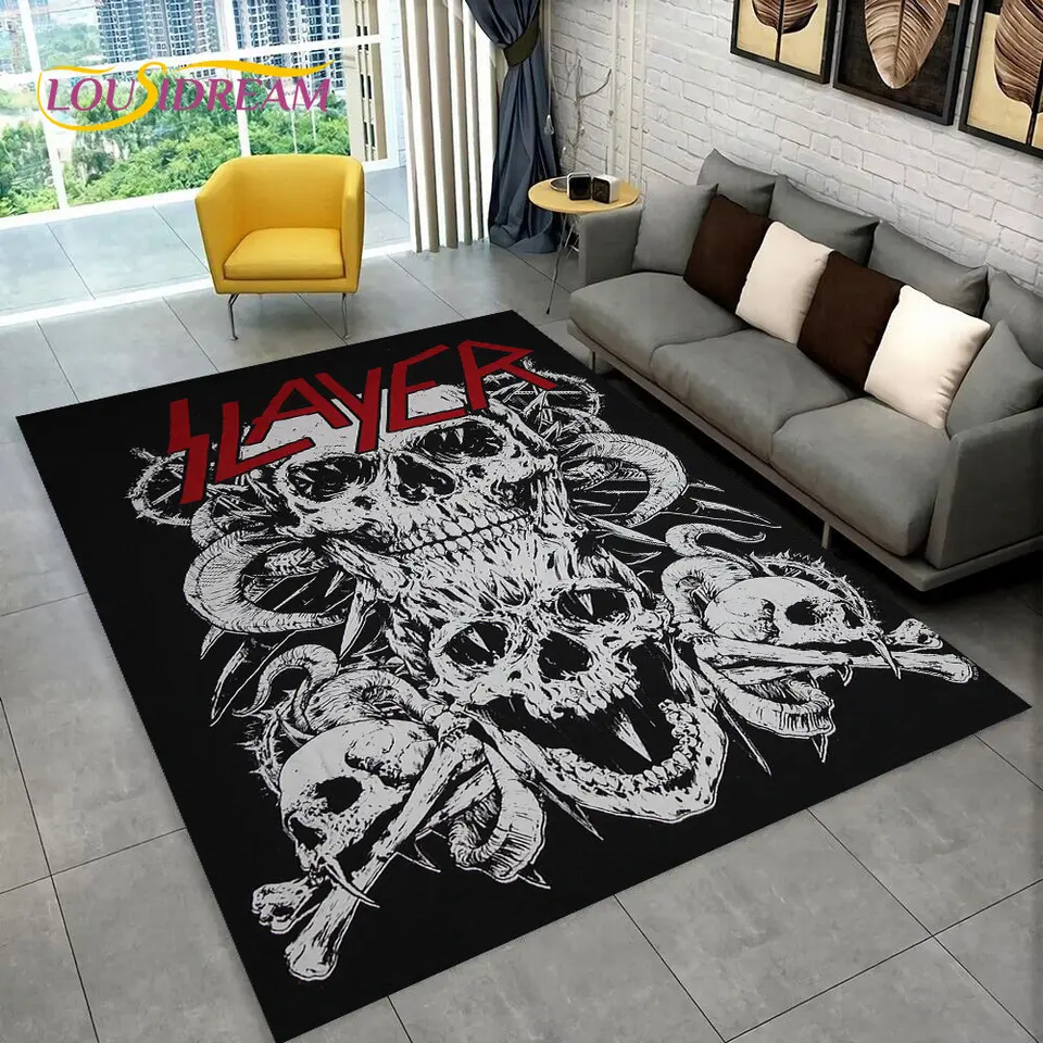 Slayer Heavy Metal Band Music Area Koberce, koberec koberca pre domácu izbu spálňa pohovka dekora