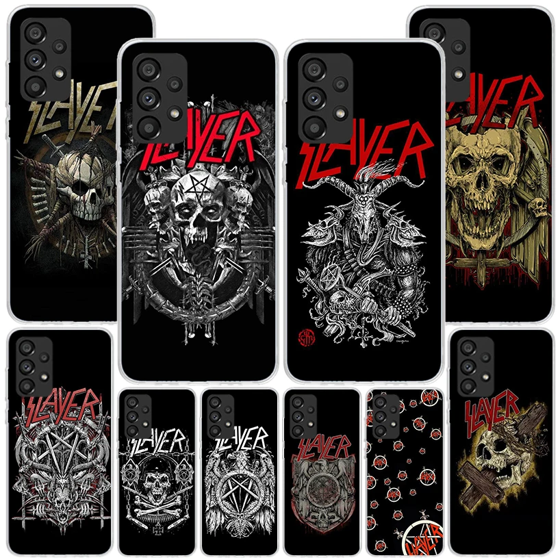 Slayer Heavy Metal Rock Band Palle Pase pre Samsung Galaxy A15 A25 A35 A55 A14 A24 A34 A54 A04S A13 A23 A33 A53 A03S A12 A52 A52 A22 A22