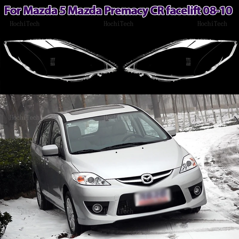 Sledovací kryt auta predná hlava lampa Transparentné lampa svetlometu obalu pre Mazda 5 Premacy CR facelift 2008 2009 2010