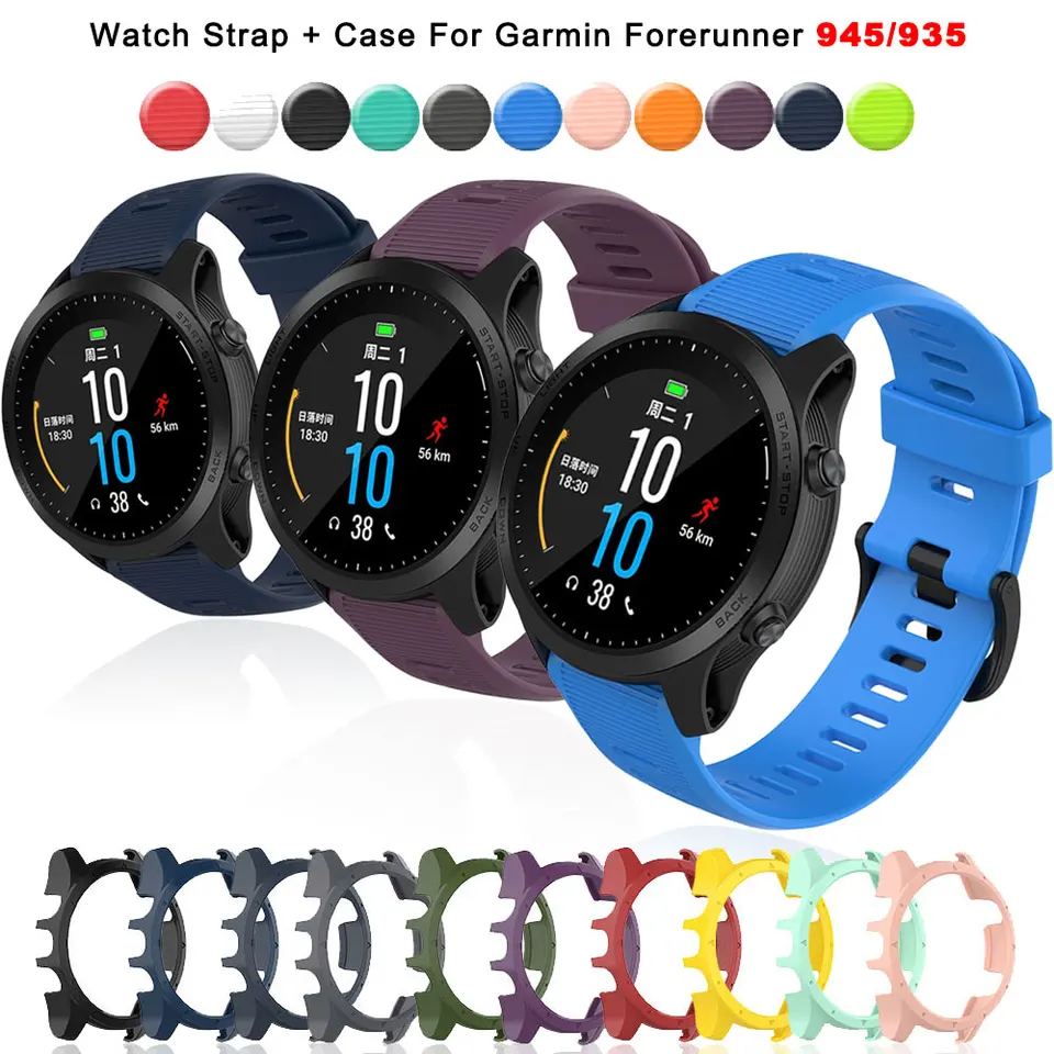 Sledovanie a ochranné puzdro pre Garmin Forerunner 935 945 Soft Silicone Smartwatch Band Band Rair Retra SHELL SHELL
