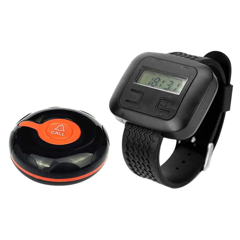 Sledujte bezdrôtové volanie prijímača Systém 1 PCS CTT25 Call Buttons Pre reštauráciu, kanceláriu, kaviareň CAFE CASTER Service Service Bell