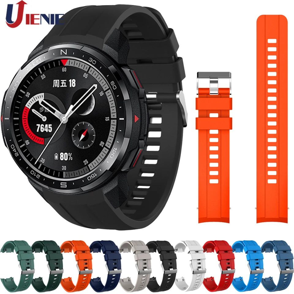 Sledujte kapelu pre Honor Watch GS Pro Srap Silicone Sport WatchBand pre Huawei Honor Watch GS Pro Náramok na náramok náramku