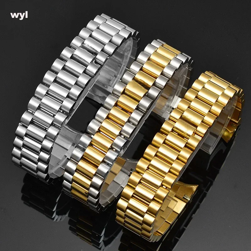 Sledujte kapelu pre Rolex DatejustJust Date Date Date OysterTual Dátum z nehrdzavejúcej oceľovej remienok hodinky Sledujte náramok 20 mm 21 mm