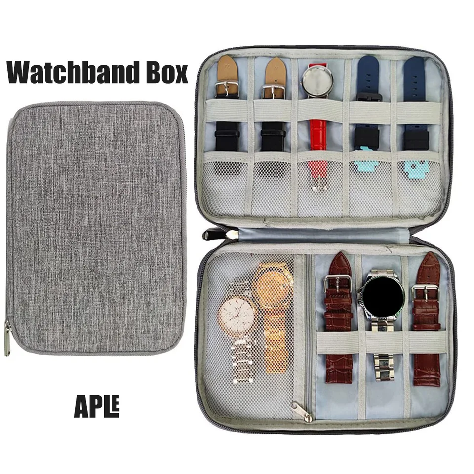 Sledujte krabicu pre Apple Watch Ultra 2 Series 9 8 7 SE Band Organizátor držiak na ukladanie tašky Samsung Galaxy Watch 6 5 4 3 Strap