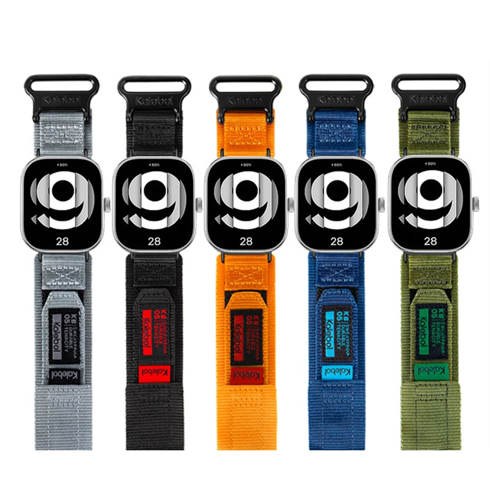 Sledujte pásmo pre Xiaomi Mi Band 8 9 Pro / Redmi Watch 4 Výmena športového tkaného suchého zipsu náramok