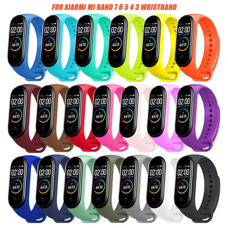 Sledujte remienok pre Xiaomi Mi Band 7 6 5 4 3 Silikónový náramkový náramok zápästia náramok Correa Mi Band 6 7 5 4 Príslušenstvo pre smartwatch